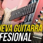 🎸 ¡La guitarra eléctrica rosa que robará tu corazón! Descubre la belleza y el poder de este vibrante instrumento 🌸